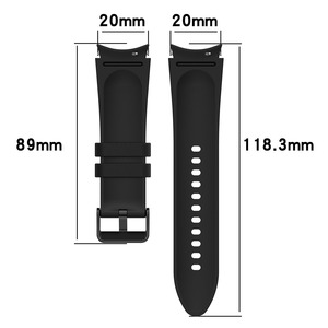 Bracelet en Silicone + cuir pour <span class=keywords><strong>Samsung</strong></span> <span class=keywords><strong>Galaxy</strong></span> <span class=keywords><strong>Watch</strong></span> <span class=keywords><strong>5</strong></span> <span class=keywords><strong>Pro</strong></span> <span class=keywords><strong>Watch</strong></span> 4 Classic Metal <span class=keywords><strong>Black</strong></span> Buckle - Product Image 3