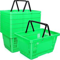 Paniers de courses en plastique écologiques durables et colorés de 20 L avec poignées réglables pour le stockage de légumes et de fruits, pour les magasins et les marchés