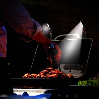 Lampe de Barbecue LED Rechargeable Personnalisée Pliable 5Modes Lampe de Travail avec Aimant et Crochet Cadeaux pour Mécanicien, Camping, Lecture,
