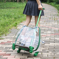 Valise pour animaux de compagnie personnalisée en ABS, entièrement transparente, respirante, type capsule spatiale, sac pour chat, pour l'extérieur, OEM, bagages à main pour les voyages