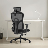 Chaise de bureau ergonomique en maille à hauteur réglable de conception moderne chinoise avec base en PP, vente en gros de chaises pivotantes personnalisées