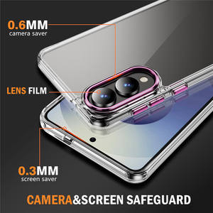 <span class=keywords><strong>Coque</strong></span> de téléphone en TPU souple transparent antichoc et en PC rigide pour Samsung S25 Edge S24 S23 Ultra S22 S21 FE <span class=keywords><strong>S20</strong></span> Plus S26 - Product Image 2