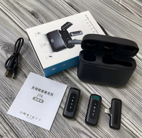Microphone Lavalier Sans Fil UHF PIX-LINK J16 Type-C IOS avec Réduction de Bruit et Boîtier de Charge pour Vlog en Direct, Interview, TikTok