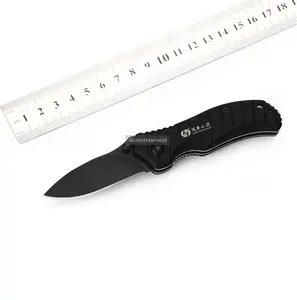 Black Tactical Knife Black OEM Folding Rescue Pocket Tactical Multi-Function Locking Blade Knife