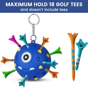 Wholesale Price Golf Ball Tee <strong>Holder</strong> Holds 18 Tees Built to Last Silicone Qute <strong>Nin</strong> Golf Tee <strong>Holder</strong> With Keychain - Product Image 2