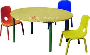 Ensemble <span class=keywords><strong>table</strong></span> et chaise rondes ergonomiques pour enfants, design moderne pour la maternelle et l'école, mobilier d'étude en bois - Product Image 3