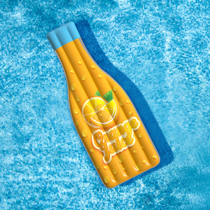 Bouée de <span class=keywords><strong>piscine</strong></span> gonflable en PVC jaune personnalisée en forme de canette de bière pour adultes et enfants, tapis flottant <span class=keywords><strong>Lilo</strong></span>, emballée - Product Image 4