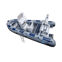 Bateaux semi-rigides RHIB 6m en Hypalon avec coque en aluminium en V profond, 6 mètres avec pont solaire