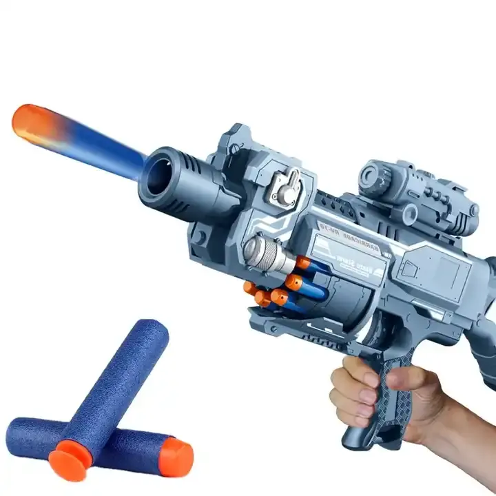 Toyhome 도매 저렴한 가격 전기 플라스틱 복근 고속 거품 총알 안전 부드러운 총알 총 장난감 어린이를위한