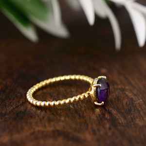 Best Selling 14K Gold Plated <b>Eternity</b> <b>Ring</b> Classic 925 Sterling <b>Silver</b> Amethyst Gemstone Fine Diamond Bezel Setting for Wedding - Product Image 3