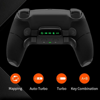 Kit de Remappage Charm Focus avec Palettes Arrières Programmables, Accessoire de Boutons Arrières, 4 Boutons Arrières, Poignée Caoutchoutée pour Manette PS5 Dualsense