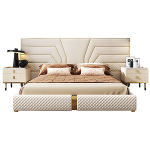 Большая мебель для спальни, виллы с изголовьем кровати, роскошный дизайн, итальянская кровать большого размера - Product Image 3