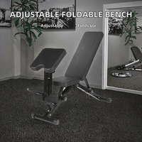 Banc de musculation réglable et pliable NAJA YLD0027 avec support pour haltères et barres, et rack à squats - Équipement de gym multifonctionnel pour la maison