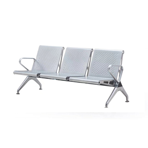 Chaise d'attente d'aéroport en gros d'usine coussin en cuir PU en acier <span class=keywords><strong>trois</strong></span> sièges banc <span class=keywords><strong>tandem</strong></span> hôpital 3 <span class=keywords><strong>places</strong></span> chaise d'attente - Product Image 4