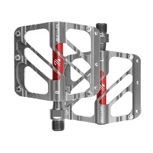 BUCKLOS Bicycle Pedals MTB Road 3 Bearing CNC Flat Bike Pedals Wide Cycling Platform Anti-skid Aluminum Mountain Bicycle Pedal