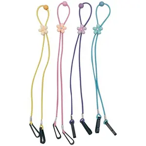 Bán Buôn Tùy Chỉnh Chống Mất Vòng Cổ Trẻ Em Mặt Bìa Chủ Strap Rope Nhựa Móc Đàn Hồi Điều Chỉnh Chiều Dài Mặt Nạ Dây Buộc