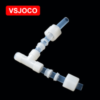 Offre Spéciale – Raccords en T mâles en PVDF de haute qualité, surface lisse, moulage par injection haute pression, joint en plastique à denture externe 4 pour l'huile et le gaz