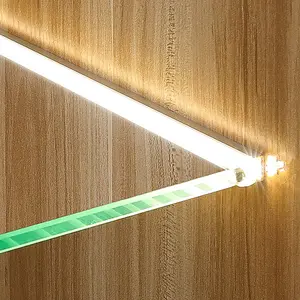 شريط إضاءة ليد من الألومونيوم بتيار مباشر 12 فولت بمشبك على الزجاج طول مخصص للعرض