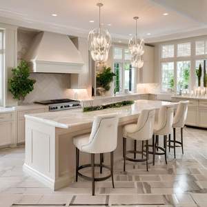 Mueble de Cocina Moderno de Lujo con Tira de Luz LED, Diseño de Mueble de Pared para Toda la Casa - Product Image 5