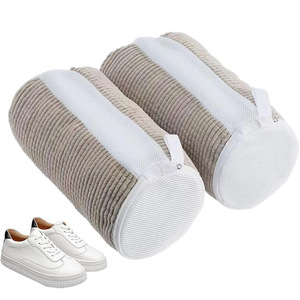 Sac à linge pour chaussures OEM, rond, en chenille, avec poche intérieure pour la protection du linge - Product Image 2