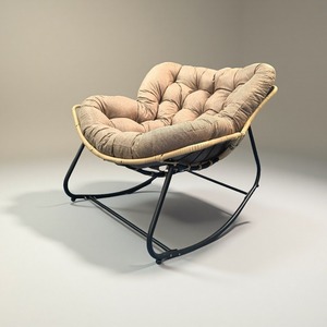 Sedia a <span class=keywords><strong>dondolo</strong></span> pieghevole di lusso in rattan, moderna sedia relax per appartamento, hotel, casa, ufficio, esterno, soggiorno, camera da letto, sala da pranzo - Product Image 3