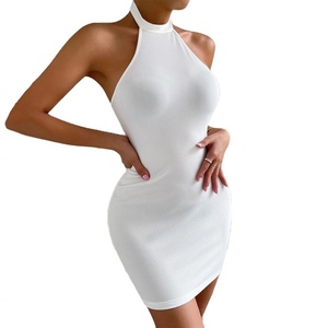 เดรสลำลองผู้หญิงคุณภาพสูงแบบขายส่ง รับผลิตตามแบบ OEM ODM ทรงดินสอเอวธรรมชาติ มินิเดรส เซ็กซี่ หรูหรา เปิดหลัง ผูกเอว - Product Image 1