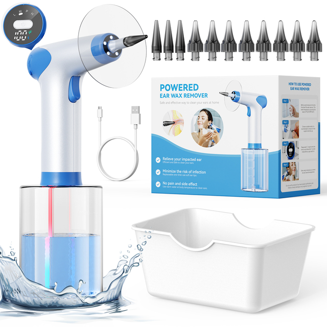 The New Listing E90 Reusable Electric Ear Washing Irrigator Ear Wax Removal Device Earwax Irrigation Cleaner for Adults Kids