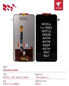 Flycdi <span class=keywords><strong>Mobilephone</strong></span> Màn hình <span class=keywords><strong>LCD</strong></span> cho Infinix x662 ORG <span class=keywords><strong>LCD</strong></span> hiển thị cho hot11 kh7 x663 x688 màn hình cảm ứng hiển thị điện thoại di động <span class=keywords><strong>LCD</strong></span> - Product Image 3