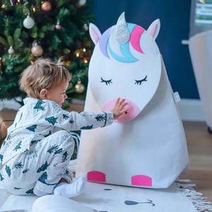 Suministro de fábrica, organizador de almacenamiento de unicornio de juguete para niños, cestas de almacenamiento de fieltro para niños para organizar - Product Image 5