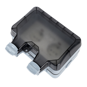 IP66 16Amp 2 Gang cubierta de toma de corriente conmutada <span class=keywords><strong>doble</strong></span> exterior impermeable enchufes de pared eléctricos <span class=keywords><strong>enchufe</strong></span> de la UE para uso residencial - Product Image 6