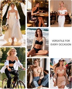 <span class=keywords><strong>Reggiseno</strong></span> Push-up Premium Senza Spalline da Donna Imbottito con Effetto Un Taglia Più Grande, <span class=keywords><strong>Balconette</strong></span> con Ferretto Convertibile - Product Image 6