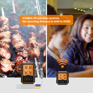 Nhiệt Kế Thực Phẩm Kỹ Thuật Số Thịt Bếp Nấu Nướng Nhiệt Kế Nướng Với 4 Đầu Dò Nhiệt Độ BBQ Theo Dõi Nhiệt Độ Từ Xa - Product Image 3