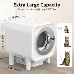 2025 Vidéo Smart Litière Maison Caméra Intégrée 65L <span class=keywords><strong>AutoClean</strong></span> 15KG Grands Chats Double WiFi Moniteur de Santé Détaillants Premium - Product Image 6