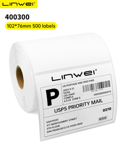 Gói của 5 cuộn 400300 ngựa vằn <span class=keywords><strong>4</strong></span> "<span class=keywords><strong>x</strong></span> <span class=keywords><strong>3</strong></span>" vận chuyển nhãn đa năng trực tiếp nhãn nhiệt 102 mét <span class=keywords><strong>x</strong></span> 76 Mét - Product Image 3