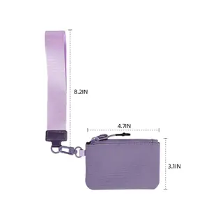 Fashion Luxury Sports Bag Cards Holder Coin Wristlet Purse Bag With Double Wrist Wallet Card Holder Bag For Females