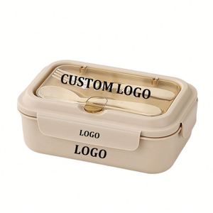 Custom Logo Screen Printed Adults <b>Work</b> <b>Lunch</b> Container 3-Compartment Students <b>Lunch</b> <b>Box</b> 1200ml Travel Coffee Cup 480ml - Product Image 1