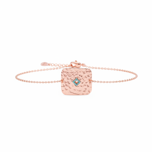 Hammered <b>Charm</b> Bracelet Square Shape Bracelet Wholesale Handcrafted Turkish Wholesale Jewelry - Product Image 2