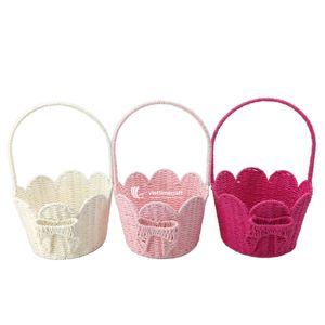 Moderna Cesta Tejida con Orejas de Conejo de Pascua, Cesta de Almacenamiento y Flores de Cuerda de Papel Hecha a Mano de Vietnam al por Mayor - Product Image 1