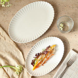 Оптовая продажа: Новая овальная тарелка из фарфора для рыбных блюд, безопасная для микроволновой печи, современный дизайн для дома и ресторанов, западный стиль - Product Image 4