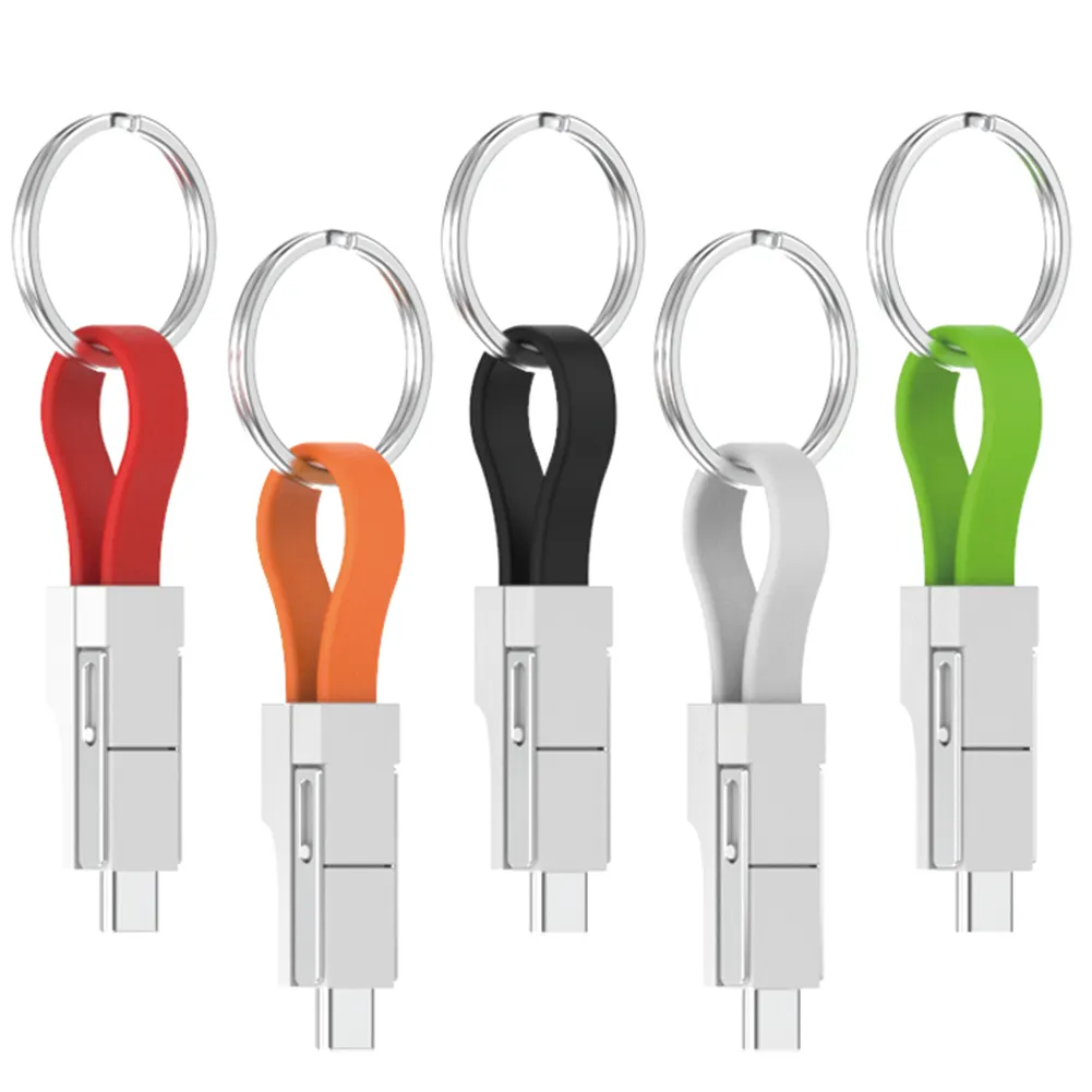 2022 Trending Product Keychain Charging Cable 3in1 Usb Cable For Promotional Gift