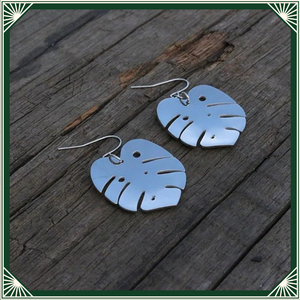 Pendientes de hojas de acero inoxidable, el poder de la vida, joyería natural, joyería de hojas, hermosos regalos de moda para ti - Product Image 4