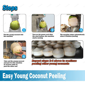 Máquina para pelar cocos verdes, máquina cortadora de cocos - Product Image 5