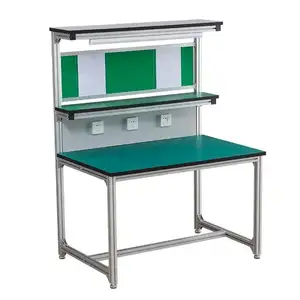 Workshop Assembly Line Working Table with Drawer Anti Static work station Portable ESD aluminum Workbench