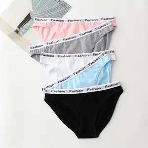 Factory Wholesale Belt Letters Hipster Seamless Cotton Ladies Bikini Panties Can Be Customized Clothing Woman Adults Knitted