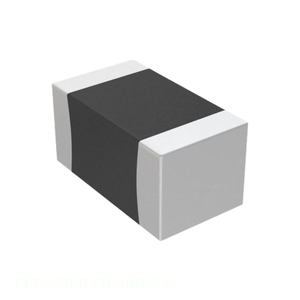 ตัวเก็บประจุเซรามิกแบบติดตั้งบนพื้นผิว (Surface Mount) รุ่นดั้งเดิม MLCC 0603 (1608 เมตริก) CC0603KRX7R6BB684 ความจุ 0.68 ไมโครฟารัด 10 โวลต์ X7R 0603 0.68 uF - Product Image 1