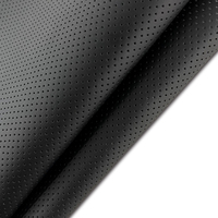 Housse de siège de voiture élastique imperméable 1.0mm d'épaisseur en cuir synthétique gaufré PVC Faux perforé rouge bleu gris