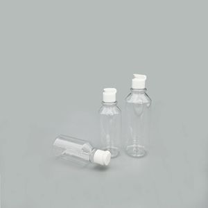 Transparent Plastic Squeeze <b>Bottles</b> 150ml <b>200ml</b> 300ml Screw Cap Cosmetic Packaging Cylinder Shape Customizable - Product Image 1