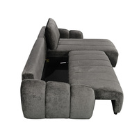 Canapé-lit en velours doux de style européen, deux places, en forme de L, rembourrage en éponge, durable, facile à nettoyer, écologique, pour salon, appartement, villa