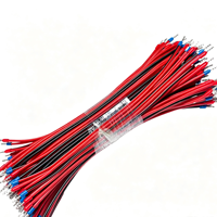 Kabel Jumper Merah Hitam Kustom dengan Terminal Berujung Crimp, Kabel Harness Pra-potong untuk Koneksi Internal Peralatan Industri