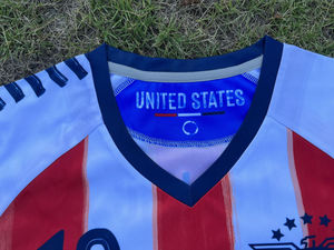Personalizado nombre equipo <span class=keywords><strong>número</strong></span> venta al por mayor nueva camiseta de fútbol Tailandia camisetas de fútbol Jersey equipo de fútbol tela - Product Image 3